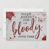 Spooky Gothic Skeleton Halloween-Party Einladung (Rückseite)