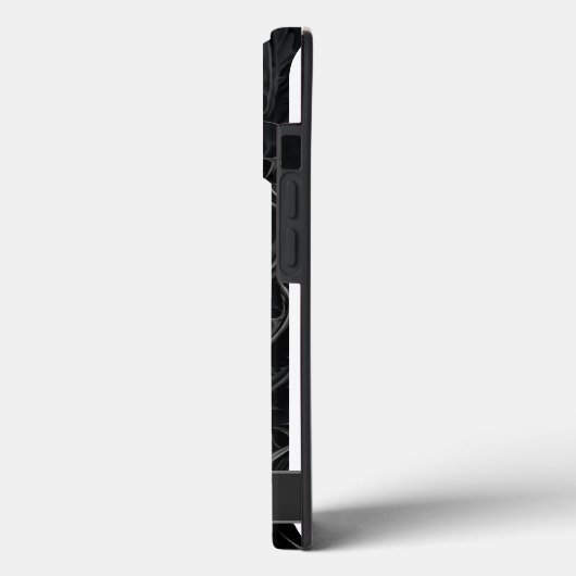 Spooky Gothic Skull Black & Gray Case-Mate iPhone Hülle (Rückseite / Links)