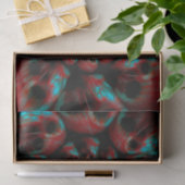 Spooky Gothic Skull Head Rot Grün Schwarz Abstrakt Seidenpapier (Geschenk)