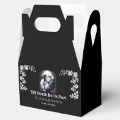 Spooky Gothic Till Death Skeleton Rose Hochzeit Geschenkschachtel (Geöffnet)