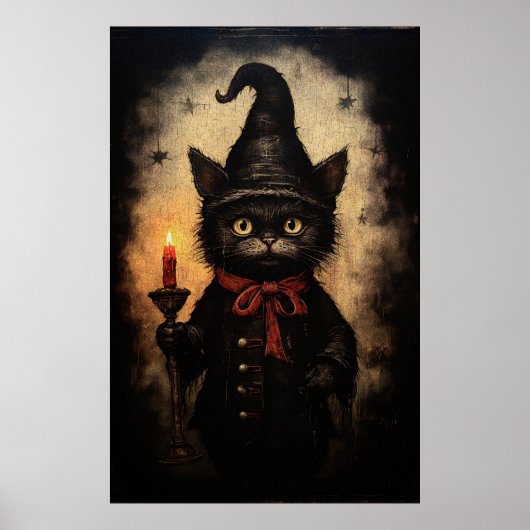 Spooky Gothic Vintag Cat Poster (Vorne)