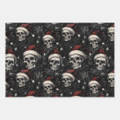 Spooky Gothic Weihnachtskulls Geschenkpapier Set (Vorderseite 3)
