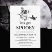 Spooky Gothic Witch Adult Halloween Kostüm Party Einladung