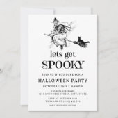 Spooky Gothic Witch Adult Halloween Kostüm Party Einladung (Vorderseite)