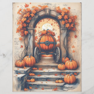 Spooky Gothy Vintag Halloween Scrapbook Paper