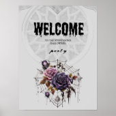 Spooky-gotische Rose und Halloween-Party Poster (Vorne)