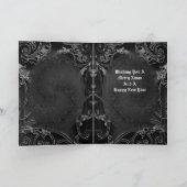 Spooky gotische schwarze Weihnachtskarte Feiertagskarte (Innenseite)