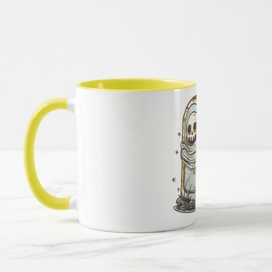 Spooky Grabstein Skeleton Tasse (Links)