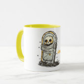 Spooky Grabstein Skeleton Tasse (Vorderseite Links)