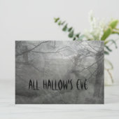 Spooky Graveyard Halloween Einladungen (Stehend Vorderseite)