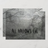 Spooky Graveyard Halloween Einladungen (Vorne/Hinten)