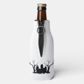 Spooky Graveyard Halloween Flaschenkühler (Flasche Rückseite)