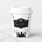 Spooky Graveyard Halloween Pappbecher (Rückseite)