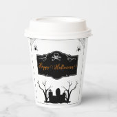 Spooky Graveyard Halloween Pappbecher (Vorderseite)