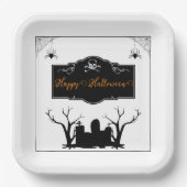 Spooky Graveyard Halloween Pappteller (Vorderseite)