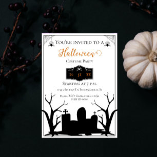 Spooky Graveyard Halloween Party Einladung
