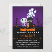 Spooky Graveyard Halloween-Party laden Einladung (Vorderseite)
