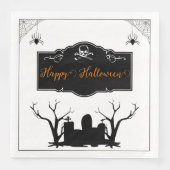 Spooky Graveyard Halloween Serviette (Vorderseite)