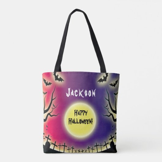 Spooky Graveyard Halloween Tasche (Rückseite)