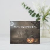 Spooky Graveyard Party lädt mit blutigem Text ein Einladung (Stehend Vorderseite)