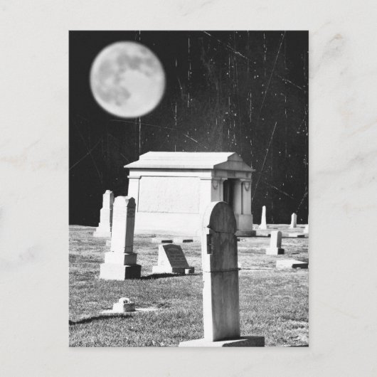 Spooky Graveyard Postcard Postkarte (Vorderseite)