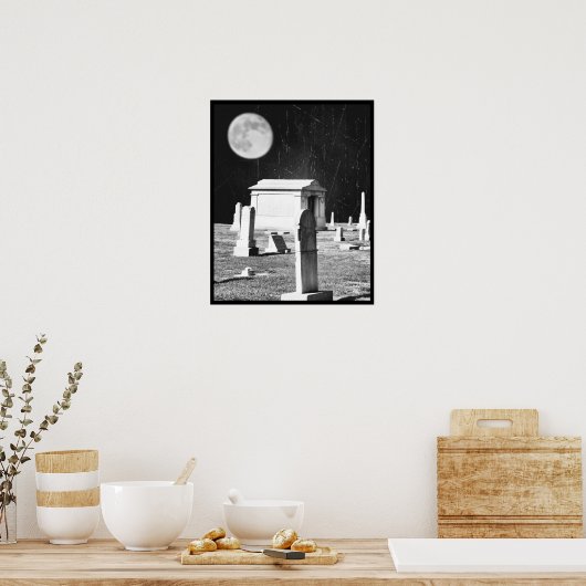 Spooky Graveyard Poster (Küche)