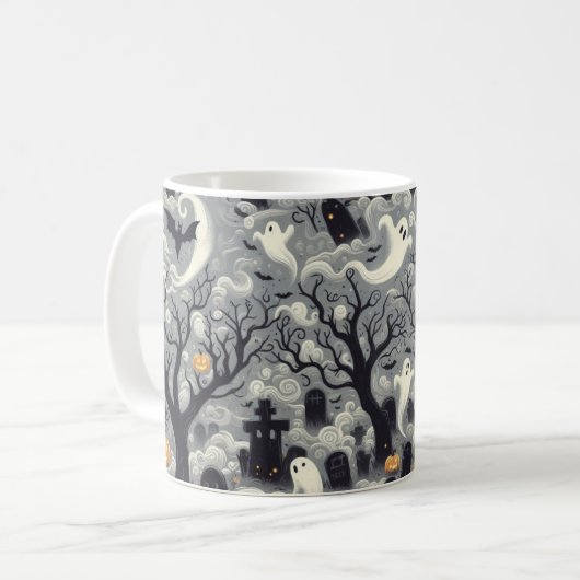 Spooky Graveyard-Tasse Kaffeetasse (Vorderseite Links)