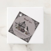 Spooky Gray Gothic Skull und Rose Vielen Dank Geschenkanhänger (Beispiel)