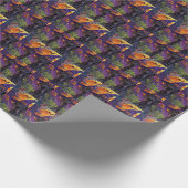 Spooky Great Dane Halloween Hexenkürbis Geschenkpapier (Ecke)