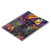 Spooky Great Dane Halloween Hexenkürbis Notizblock (Linke Seite)