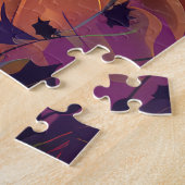 Spooky Great Dane Halloween Hexenkürbis Puzzle (Seite)