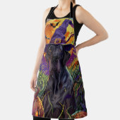 Spooky Great Dane Halloween Hexenkürbis Schürze (InSitu)