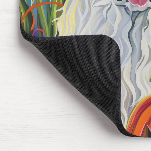 Spooky Great Pyrenäen Hund Halloween Hexenkürbis Mousepad (Ecke)