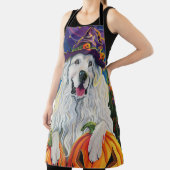 Spooky Great Pyrenäen Hund Halloween Hexenkürbis Schürze (InSitu)