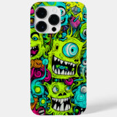 Spooky Green Monster Pattern Case-Mate iPhone Hülle (Rückseite)