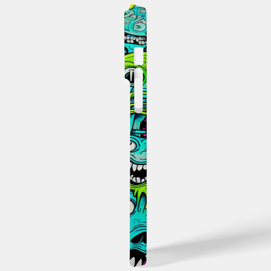 Spooky Green Monster Pattern Case-Mate iPhone Hülle (Rückseite / Links)