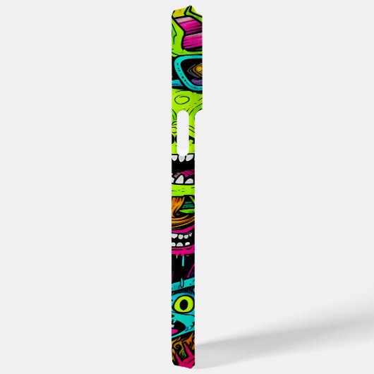 Spooky Green Monster Pattern Case-Mate iPhone Hülle (Rückseite / Rechts)