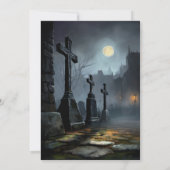 Spooky Grim Reaper with Cupcake Birthday Party Einladung (Rückseite)