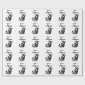 Spooky Grim Sensenmann Graveyard Crow Benutzerdefi Geschenkpapier (Flach)