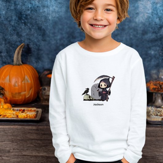 Spooky Grim Sensenmann Graveyard Crow Gothic Hallo