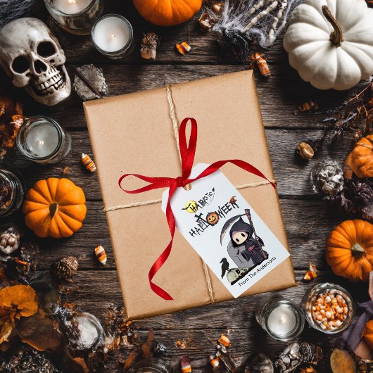 Spooky Grim Sensenmann Graveyard Crow Gothic Hallo Geschenkanhänger