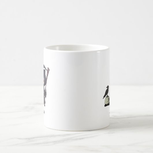 Spooky Grim Sensenmann Graveyard Crow Gothic Hallo Kaffeetasse (Mittel)