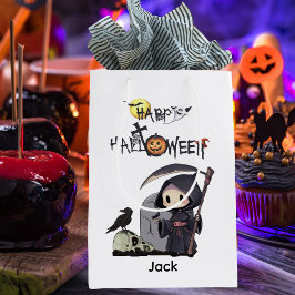 Spooky Grim Sensenmann Graveyard Crow Gothic Hallo Mittlere Geschenktüte