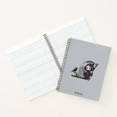 Spooky Grim Sensenmann Graveyard Crow Gothic Hallo Notizblock (Innenseite)