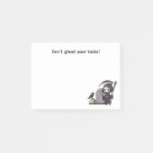 Spooky Grim Sensenmann Graveyard Crow Gothic Hallo Post-it Klebezettel (Vorderseite)