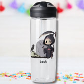 Spooky Grim Sensenmann Graveyard Crow Gothic Hallo Trinkflasche