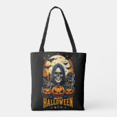 Spooky Grim Sensenmann Jack O' Lanterns Fledermäus Tasche (Rückseite)