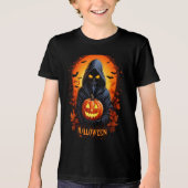 Spooky Grim Sensenmann Pumpkin Halloween Art T - S Tri-Blend Shirt (Vorderseite)