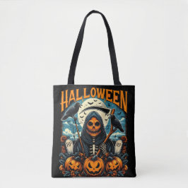 Spooky Grim Sensenmann Pumpkin Halloween Graveyard Tasche
