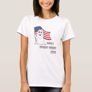 Spooky Grim Sensenmann USA Flag Halloween Spooky N T-Shirt